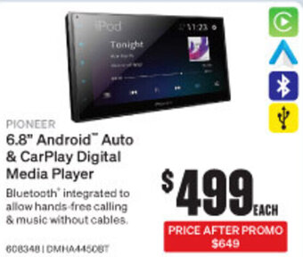 SuperCheap Auto 6.8" Android Auto & Carplay Digital Media Player offer