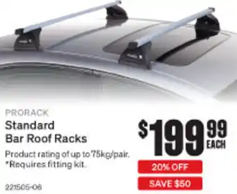 SuperCheap Auto Standard Bar Roof Racks offer