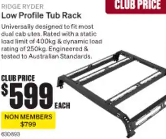 SuperCheap Auto Low Profile Tub Rack offer