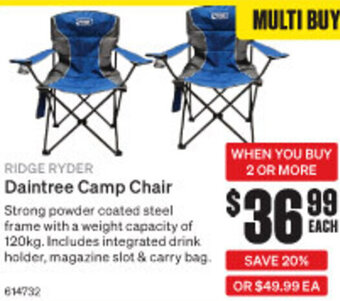SuperCheap Auto Daintree Camp Chair offer