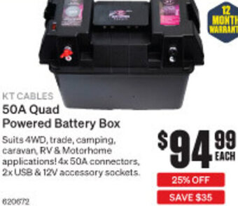 SuperCheap Auto 50A Quad Powered Battery Box offer