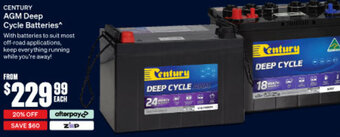 SuperCheap Auto AGM Deep Cycle Batteries offer