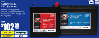 SuperCheap Auto Automotive & 4WD Batteries offer