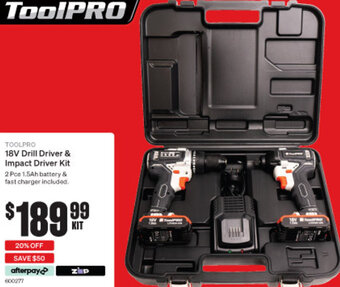 SuperCheap Auto 18V Drill Driver & Impact Driver Kit offer