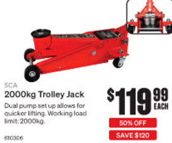 SuperCheap Auto 2000kg Trolley Jack offer
