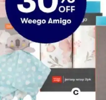 BIG W Weego Amigo 2-Pack Jersey Wrap Floral Fox offer