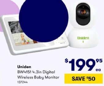 BIG W Uniden BW4151 4.3In Digital Wireless Baby Monitor offer