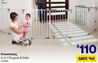 BIG W Dreambaby 3-In-1 Playpen & Gate offer