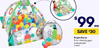 BIG W Bright Starts 5-In-1 Activity Gym And Ball Pitt offer