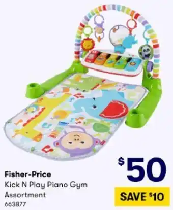 BIG W Fisher-Price Kick N Play Piano Gym Assortment offer