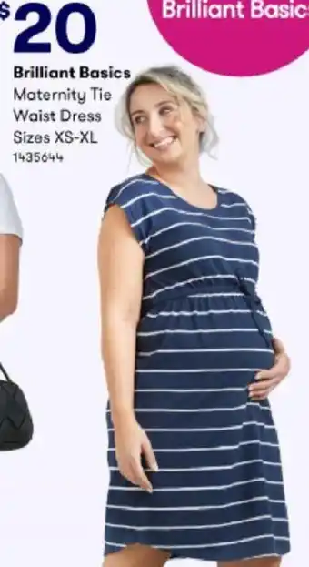 BIG W Brilliant Basics Maternity Tie Waist Dress offer