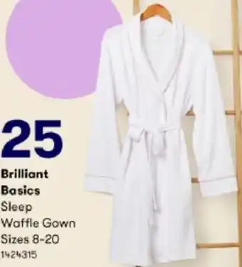 BIG W Brilliant Basics Sleep Waffle Gown offer