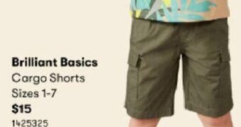 BIG W Brilliant Basics Cargo Shorts offer