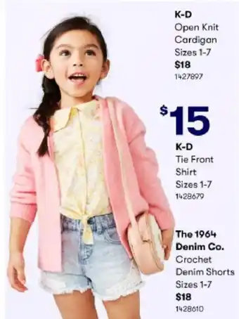 BIG W The 1964 Denim Co. Crochet Denim Shorts offer