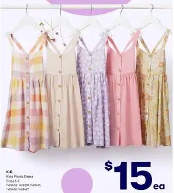 BIG W K-D Kids Picnic Dress offer