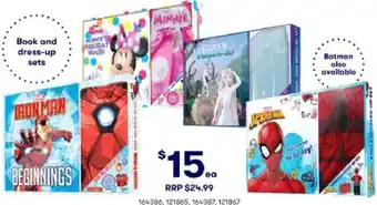 BIG W Book And Dress-Up Sets /Batman Also Available offer