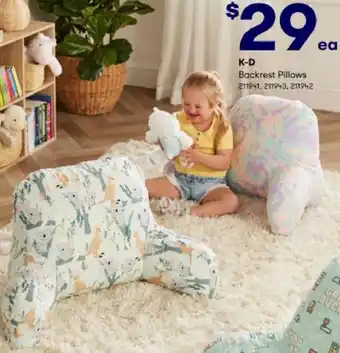 BIG W K-D Backrest Pillows offer