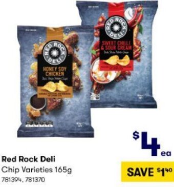 Red Rock Deli Chip Varieties 165g