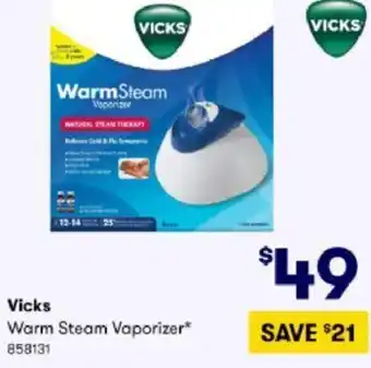 BIG W Vicks Warm Steam Vaporizer 858131 offer