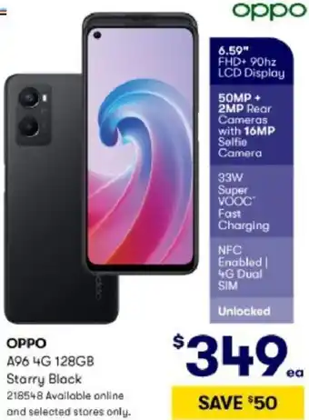 BIG W Oppo A96 4G 128GB Starry Black offer
