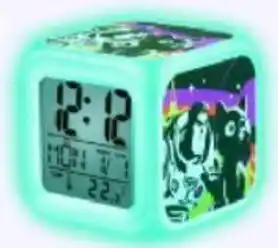 BIG W Lightyear Multi-Color Alarm Clock With Room Temp/Calendar offer