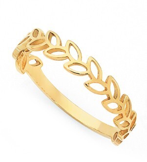 Goldmark 9ct gold wreath stacker ring offer