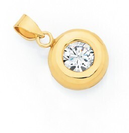 Goldmark 9ct gold cubic zirconia solitaire pendant offer