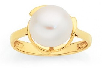 Goldmark 9ct gold cultured freshwater pearl ring offer