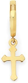 Goldmark 9ct gold dangle cross huggie gents earring offer