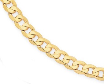 Goldmark 9ct gold 60cm solid curb gents chain offer