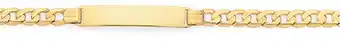 Goldmark 9ct gold 21cm solid curb id gents bracelet offer