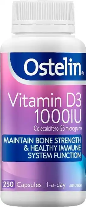 healthylife Ostelin vitamin d3 1000iu,  250 capsules offer
