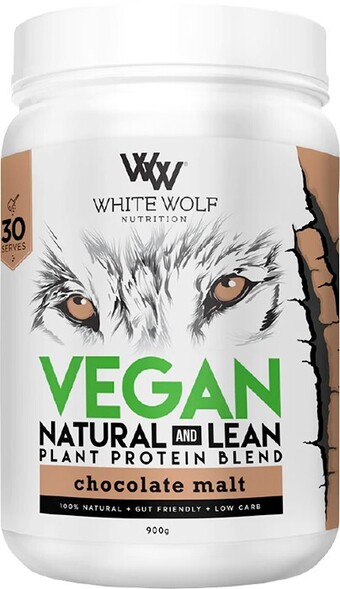 healthylife White wolf nutrition vegan n+l protein chocolate malt, 900g offer