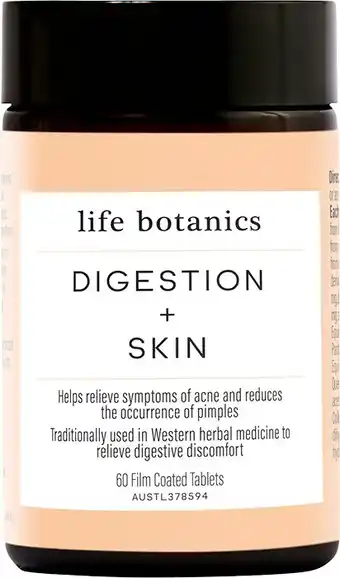 healthylife Life botanics digestion and skin, 60  capsules offer