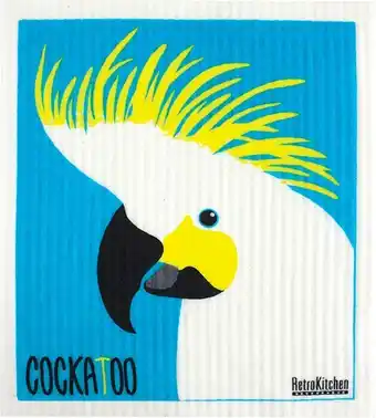 Retrokitchen dishcloth cockatoo,  1 pk