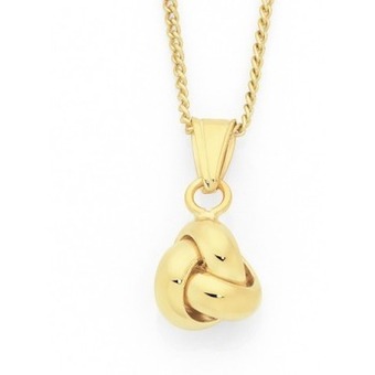 9ct gold love knot pendant