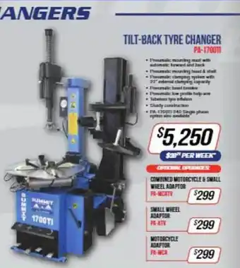 Burson Auto Parts Tilt-back tyre changer pa-1700ti offer