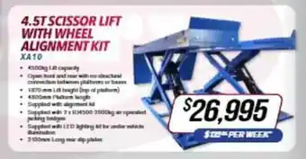 Burson Auto Parts 4.5t scissor lift with wheel alignment kit xa10 offer