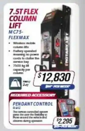Burson Auto Parts 7.5t flex column lift mc75- flexmax offer