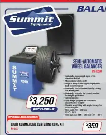 Burson Auto Parts Summit semi-automatic wheel balancer pa-1200 offer