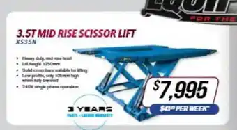 3.5t mid rise scissor lift x535n
