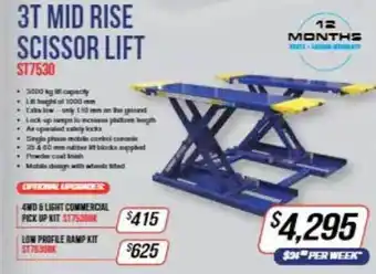 Burson Auto Parts 3t mid rise scissor lift st7530 offer