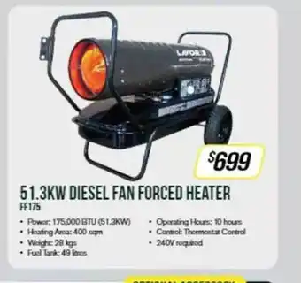Burson Auto Parts 51.3kw diesel fan forced heater ff175 offer