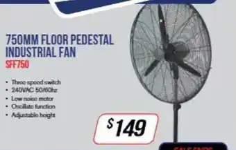 Burson Auto Parts 750mm floor pedestal industrial fan sff750 offer