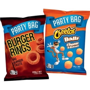 IGA Cheetos or burger rings party bags 190-220g offer