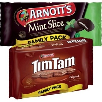 IGA Arnott's tim tam original or mint slice family pack 365g offer