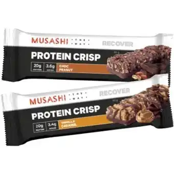 IGA Musashi protein crisp bar 60g selected varieties offer