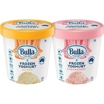 IGA Bulla mango or strawberry frozen yoghurt 1 litre offer
