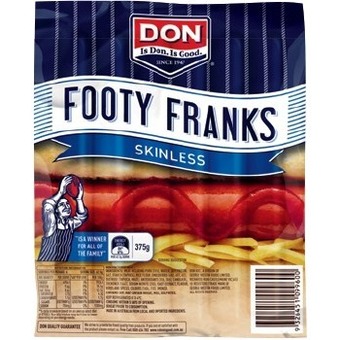 IGA Don skinless footy franks 375g offer