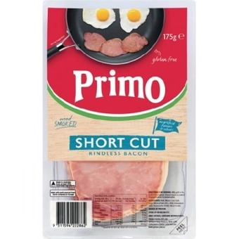 IGA Primo wood smoked short cut rindless bacon 175g offer